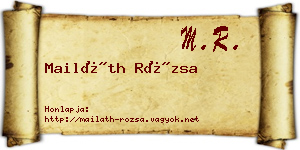 Mailáth Rózsa névjegykártya